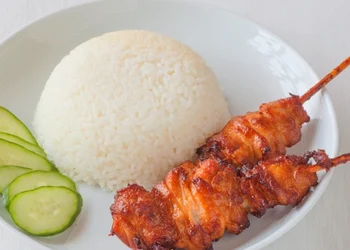 Chicken Skewer with White Rice